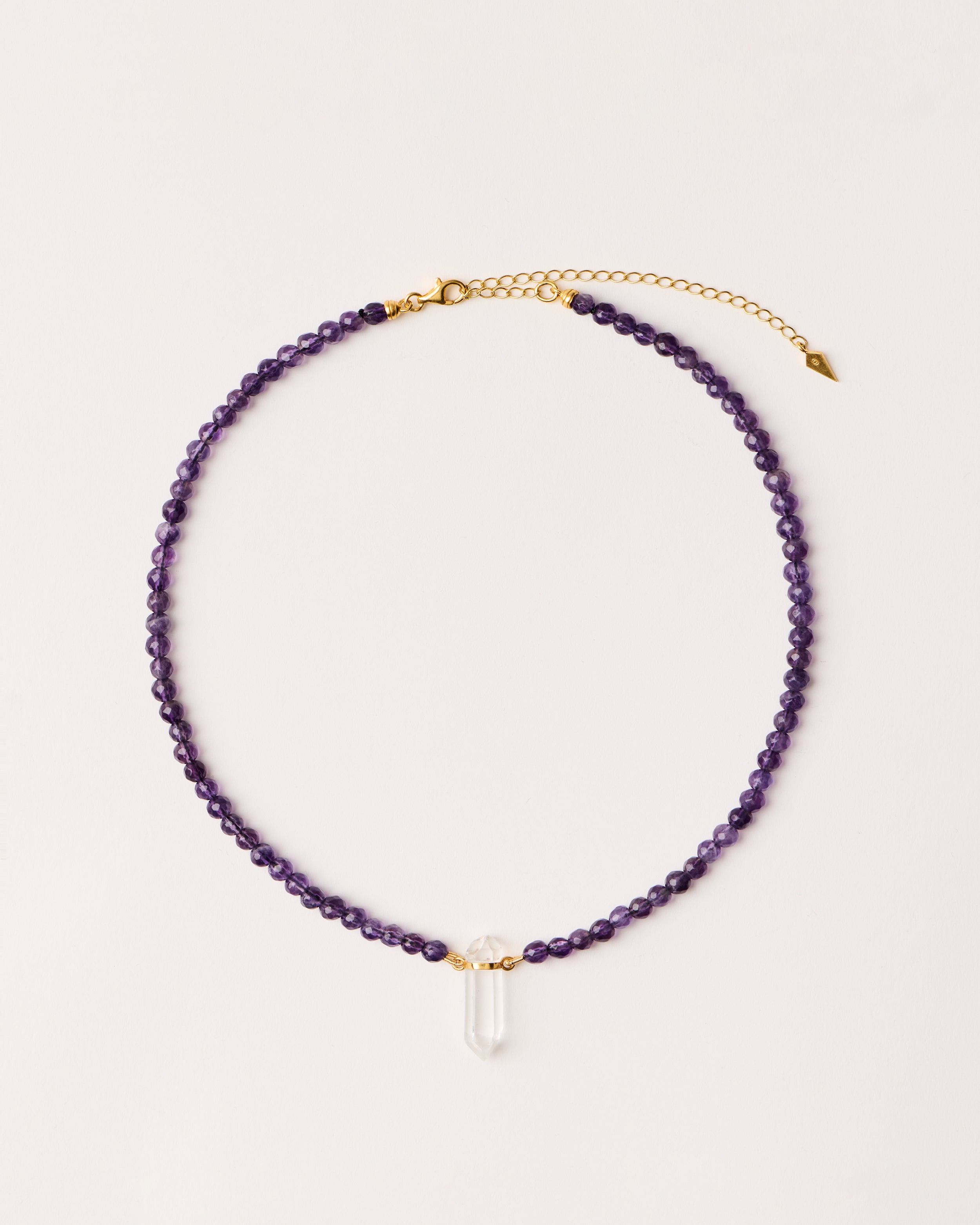 Amethyst Necklace with Clear Quartz – ENCARA VÉLA | MELINDAWOLF
